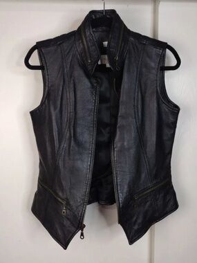 Real Black Leather Norstrom  Vest by Arrow